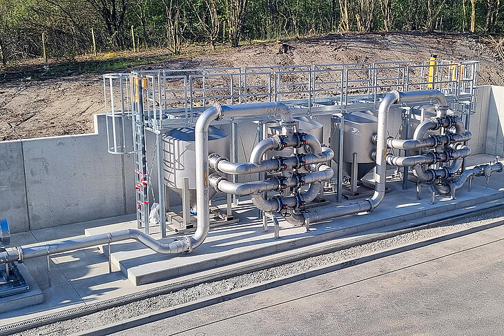 Zu sehen ist die neue Biogasanlage