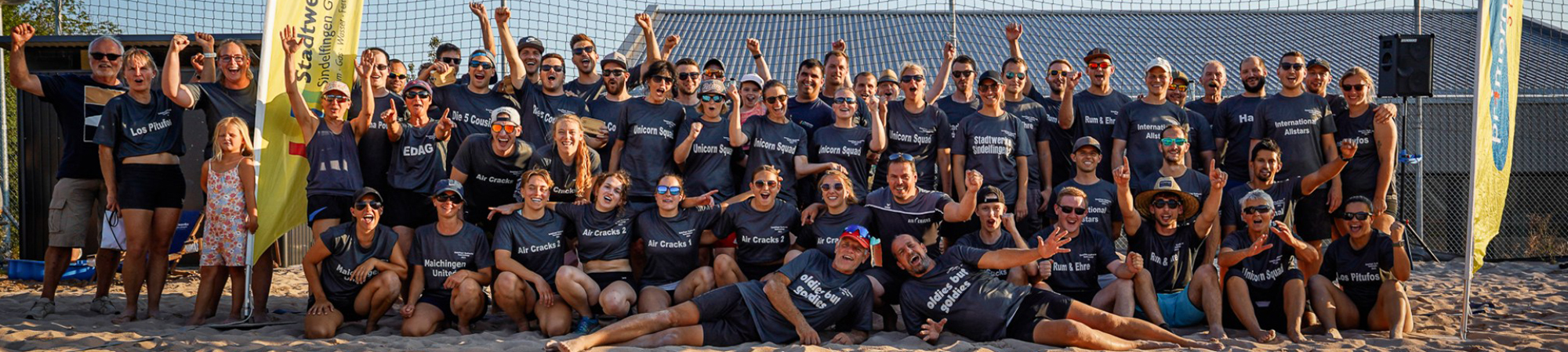 Ein Gruppenbild aller Teilnehmer der Stadtwerke Sindelfingen Teamchallenge.